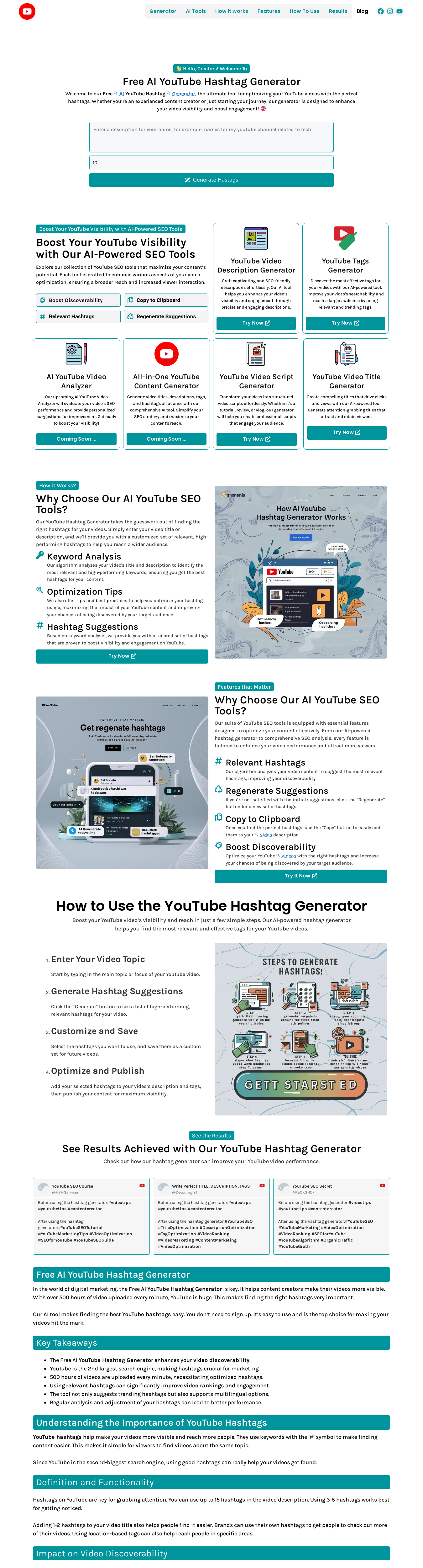 YT Hashtag Generator